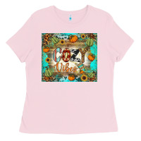 Bubblegum Pink cozy vibes tumbler Ladies Tee - BundleAndBundleShop