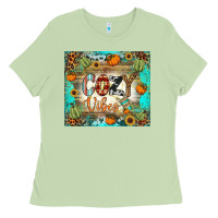Matcha cozy vibes tumbler Ladies Tee - BundleAndBundleShop