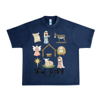 Navy true story Urban Heavy Tee - MaliasSmallBusiness