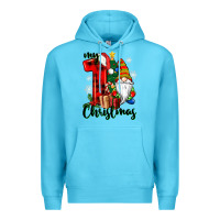Ocean Blue my first christmas gnome Premium Hoodie - CowGirlArtShop