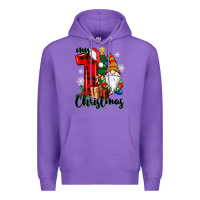 Purple my first christmas gnome Premium Hoodie - CowGirlArtShop