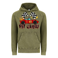 Vintage Olive pit crew boys birthday race car Vintage Hoodie - MaliasSmallBusiness