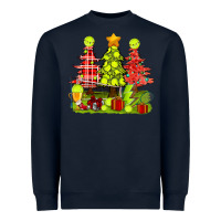 Navy Christmas With Tennis Trees Heavyweight Sweatshirt - BundleAndBundleShop
