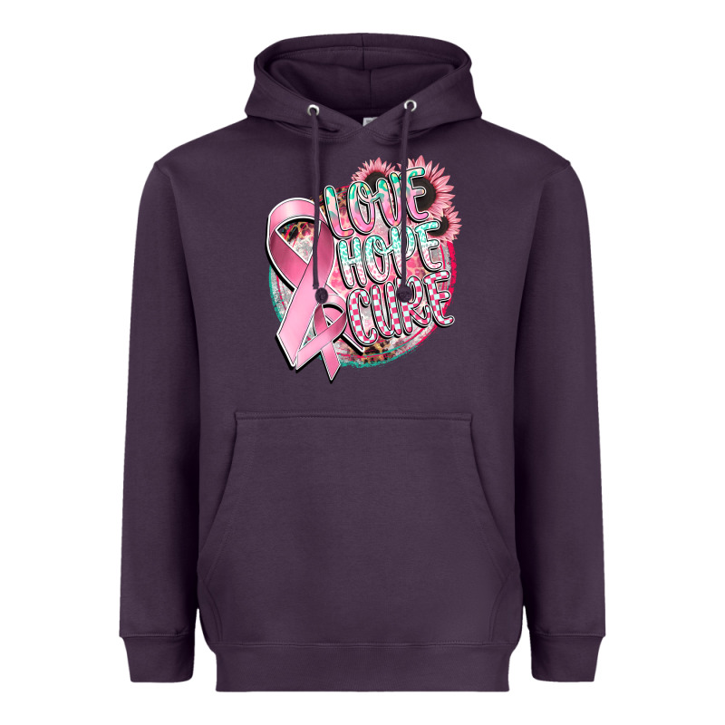 Love Hope Cure Heavyweight Hoodie by CowGirlArtShop | Teevron
