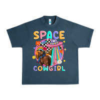 Midnight Navy space cowgirl Urban Heavy Tee - MaliasSmallBusiness