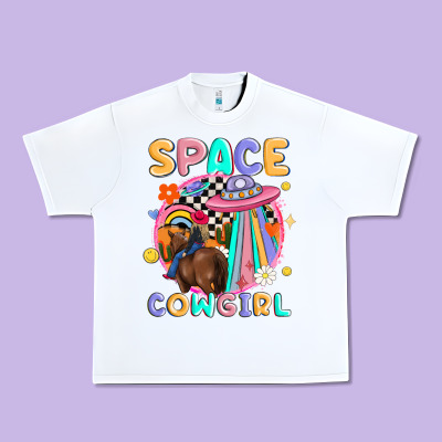 Space Cowgirl Urban Heavy Tee Designed By Maliassmallbusiness