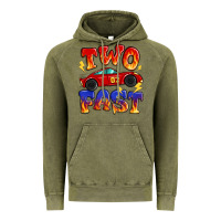 Vintage Olive two fast boys birthday racing car Vintage Hoodie - MaliasSmallBusiness