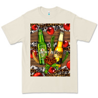 Bone beer bottles with wheat and barley Premium Tee - AdoDesignShop
