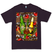 Plum beer bottles with wheat and barley Premium Tee - AdoDesignShop