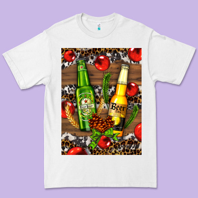 Beer Bottles With Wheat And Barley Premium Tee Designed By Adodesignshop