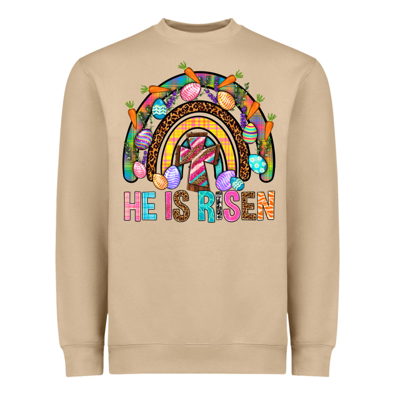 He Is Risen Rainbow Heavyweight Sweatshirt by BundleAndBundleShop | Teevron