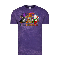 Cloud Purple Happy Hallothanksmas goats Vintage Tee - NancyCooperArtShop