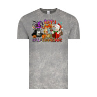 Cloud Rock Happy Hallothanksmas goats Vintage Tee - NancyCooperArtShop