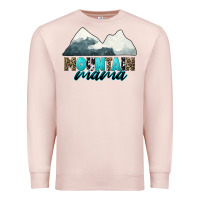 Pale Pink Mountain Mama Premium Sweatshirt - CowGirlArtShop
