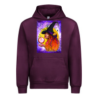 Mauve Wine witch with crystal ball air freshener Urban Hoodie - BundleAndBundleShop