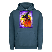 Pigment Midnight Navy witch with crystal ball air freshener Urban Hoodie - BundleAndBundleShop