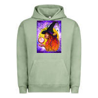 Pigment Oil Green witch with crystal ball air freshener Urban Hoodie - BundleAndBundleShop