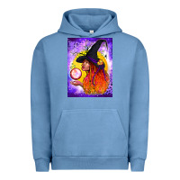 Pigment Pebble Blue witch with crystal ball air freshener Urban Hoodie - BundleAndBundleShop
