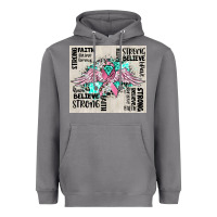 Storm cancer ribbon with angel wings Heavyweight Hoodie - CowGirlArtShop