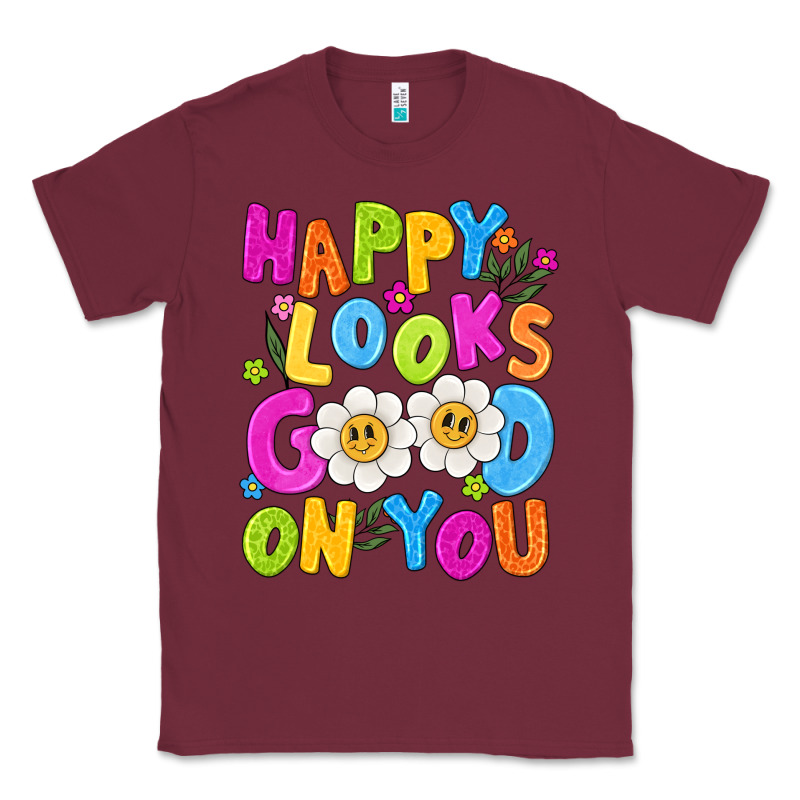 Happy Looks Good On You Classic Tee by NancyCooperArtShop | Teevron