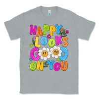 Heather Grey happy looks good on you Classic Tee - NancyCooperArtShop