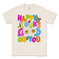 Natural happy looks good on you Classic Tee - NancyCooperArtShop