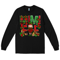 Black Mimi Elf with Knitting Christmas Long Sleeve Tee - BundleAndBundleShop
