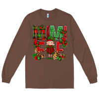 Chestnut Mimi Elf with Knitting Christmas Long Sleeve Tee - BundleAndBundleShop