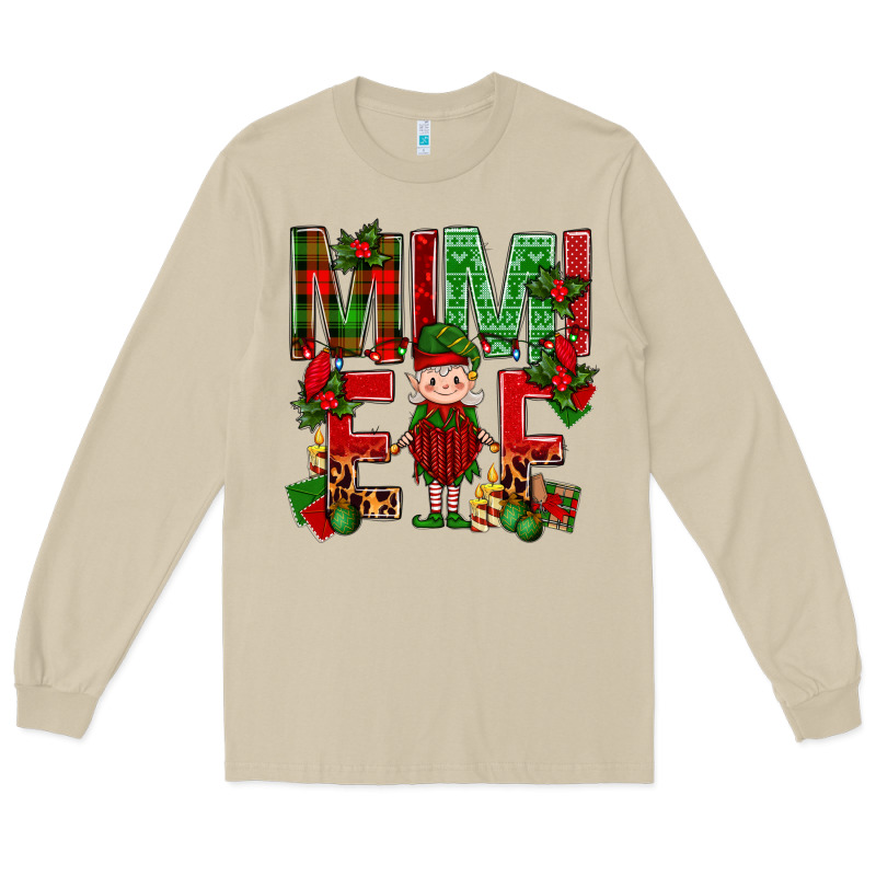 Mimi Elf With Knitting Christmas Long Sleeve Tee by BundleAndBundleShop | Teevron