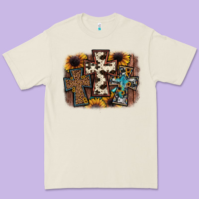 Cross Background Premium Tee Designed By Jahusdesignshop
