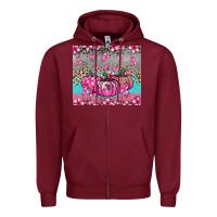 Burgundy cancer pumpkins Zipper Hoodie - NancyCooperArtShop