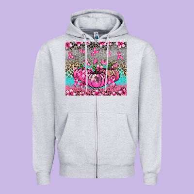 Cancer Pumpkins Zipper Hoodie Designed By Nancycooperartshop