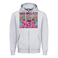 Heather Grey cancer pumpkins Zipper Hoodie - NancyCooperArtShop