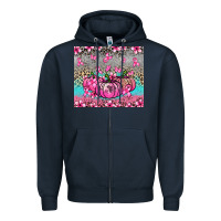 Navy cancer pumpkins Zipper Hoodie - NancyCooperArtShop