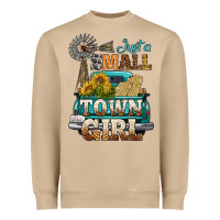 Mushroom Just A Small Town Girl Windmill Heavyweight Sweatshirt - BundleAndBundleShop
