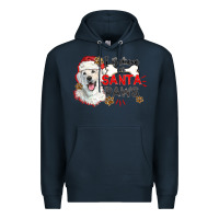 Navy i believe in santa paws Premium Hoodie - CowGirlArtShop