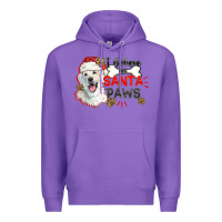 Purple i believe in santa paws Premium Hoodie - CowGirlArtShop