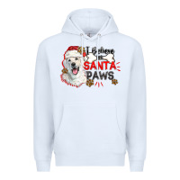 White i believe in santa paws Premium Hoodie - CowGirlArtShop