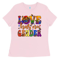 Bubblegum Pink love has no gender Ladies Tee - JahusDesignShop