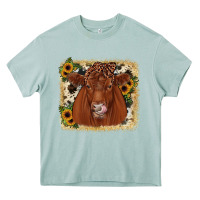 Arona red angus cowhide sunflower Heavy Core Tee - JahusDesignShop
