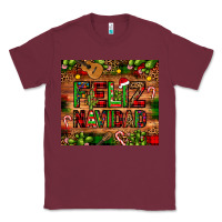 Burgundy feliz navidad Christmas cactus leopard Classic Tee - JahusDesignShop