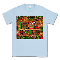 Dusty Blue feliz navidad Christmas cactus leopard Classic Tee - JahusDesignShop
