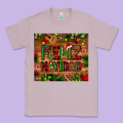 Feliz Navidad Christmas Cactus Leopard Classic Tee Designed By Jahusdesignshop