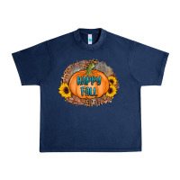 Navy happy fall Urban Heavy Tee - AdoDesignShop