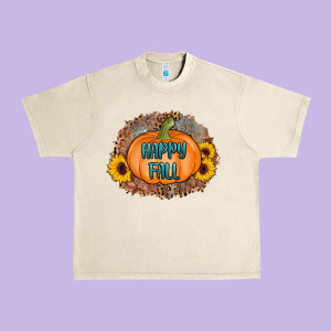 Happy Fall Urban Heavy Tee Designed By Adodesignshop