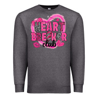 Charcoal Heather Heart breaker club Valentine's Day Premium Sweatshirt - HowdyJamesFarm