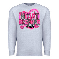 Heather Grey Heart breaker club Valentine's Day Premium Sweatshirt - HowdyJamesFarm