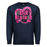 Navy Heart breaker club Valentine's Day Premium Sweatshirt - HowdyJamesFarm