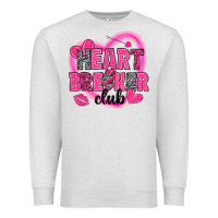 Oatmeal Heather Heart breaker club Valentine's Day Premium Sweatshirt - HowdyJamesFarm