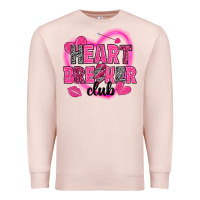 Pale Pink Heart breaker club Valentine's Day Premium Sweatshirt - HowdyJamesFarm